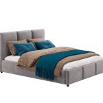 Bed lóżko tapicerowane welurowe wizualizacja fotorealistyczna łóżka