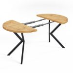 wizualizacja stołu jadalnianego przekrój stolika i pokazana prowadnica mebla