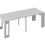 Wizualizacja Stołu, Rozsuwany stół idealny na uroczystości domowe w kolorze białym lakierowanym