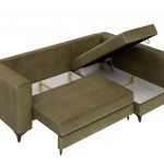 Narożnik Sofa Ennio podniesiony z przestrzenia do przechowywania-fotorealistyczna wizualizacja