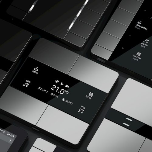 Wizualizacja fotorealistyczna produktów, przełączniki cyfrowe do sterowania smarthome