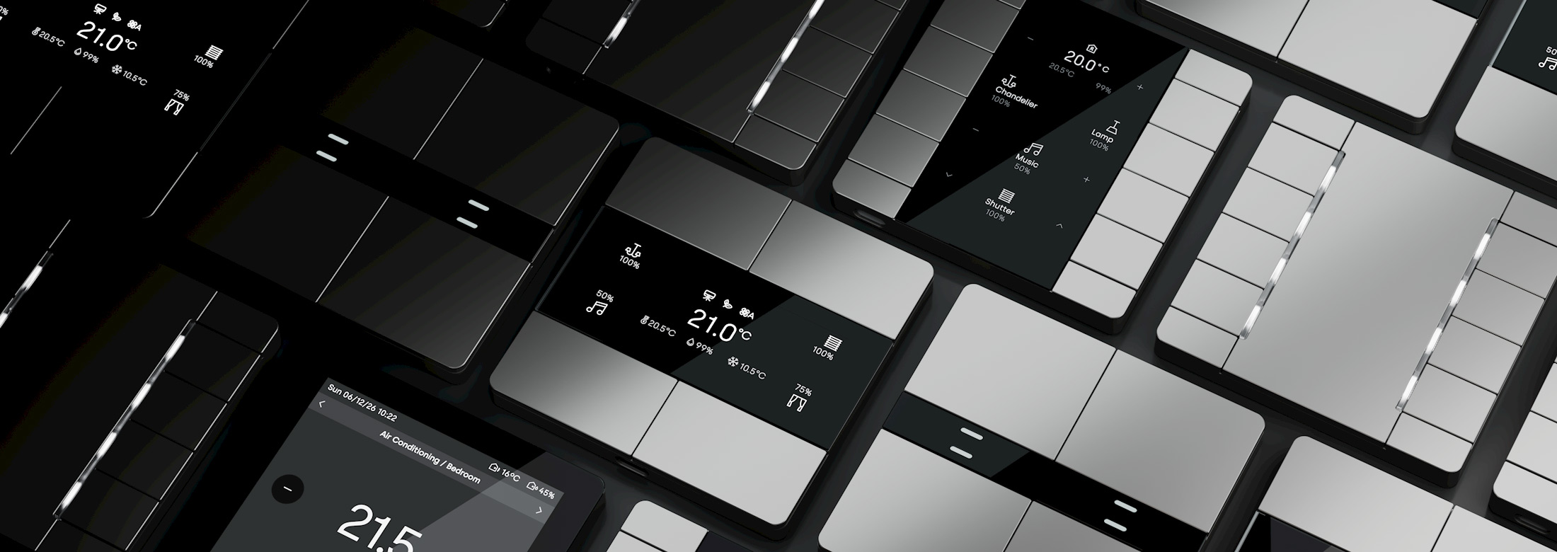 Wizualizacja fotorealistyczna produktów, przełączniki cyfrowe do sterowania smarthome