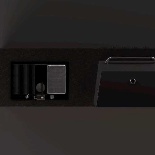 Wizualizacja produktowa mobilnej kuchni packshot ciemny