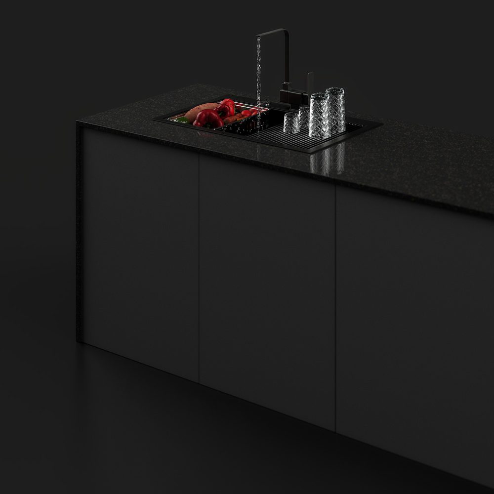 wizualizacja kuchni moblinej w naturalnym otoczeniu